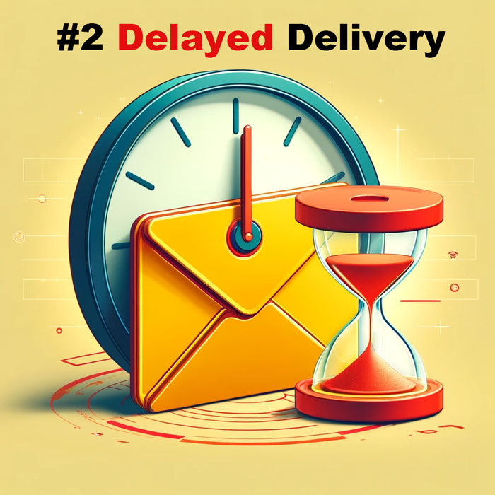 delayed email delivery issues